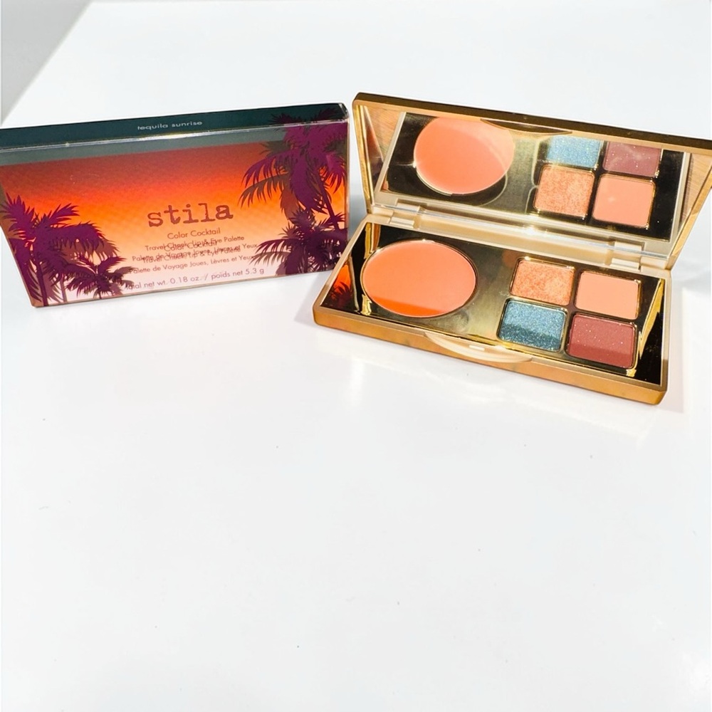 Stila Peach & Teal Color Cocktail Eyeshadow + Blush Palette